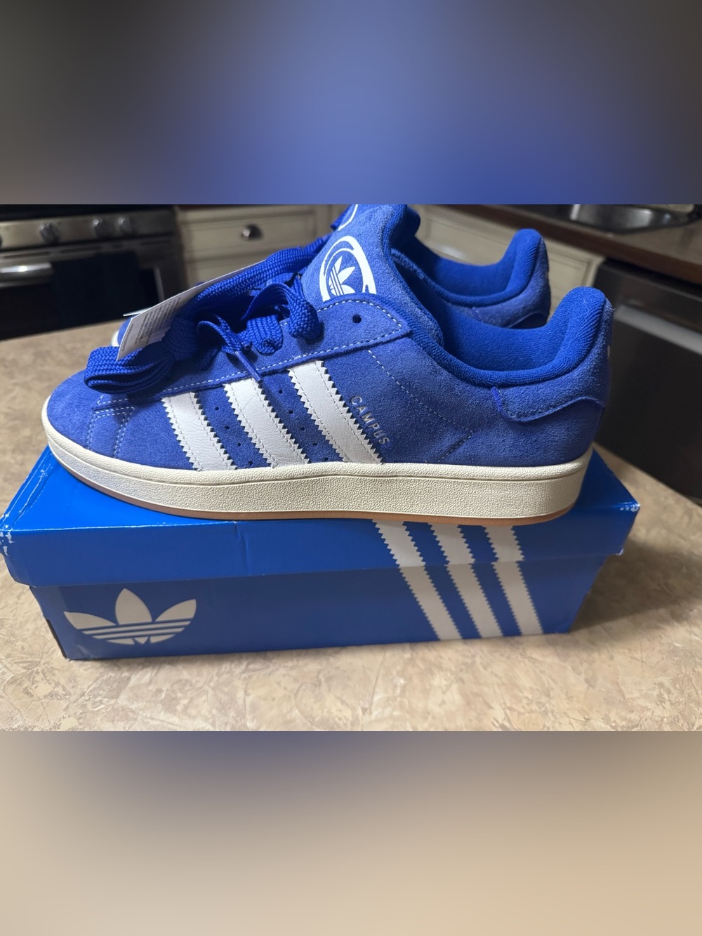 adidas Campus Suede Sneakers - Blue & White mens 11.5
